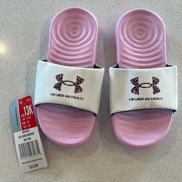 Under Armour Other - NWT UNDER ARMOUR Pink Sandals Size 13K